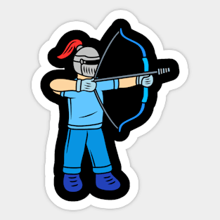 Cute cartoon knight archery Sticker